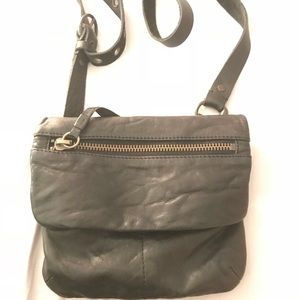 Black leather purse (All Saints)